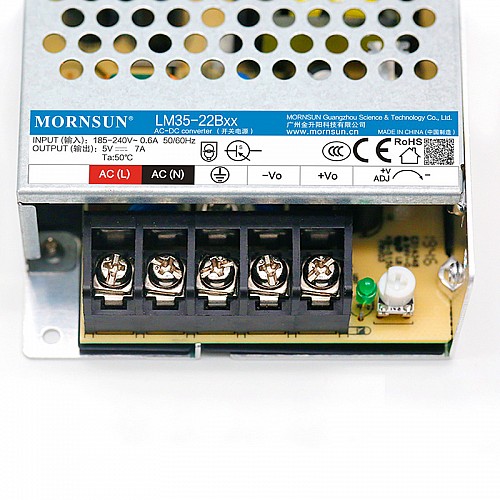 35W 15V 2.4A 165-264VAC/180-370VDC スイッチング電源