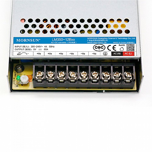 350W 5V 60.0A 176-264VAC/240-370VDC スイッチング電源