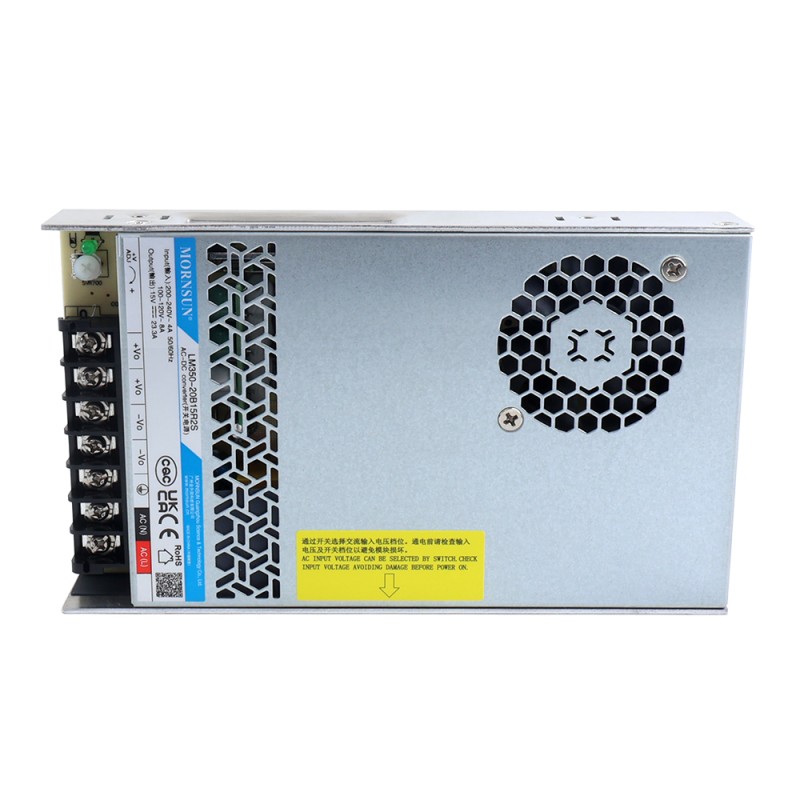 350W 15V 23.3A 90-132VAC/180-264VAC/240-370VDC スイッチング電源 - LM350-20B15R2S | StepperOnline