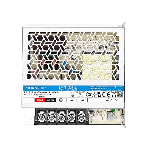75W 15V 5.0A 85-264VAC/120-370VDC スイッチング電源