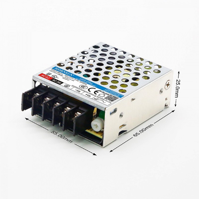 15W 24V 0.625A 85-305VAC/120-430VDC スイッチング電源