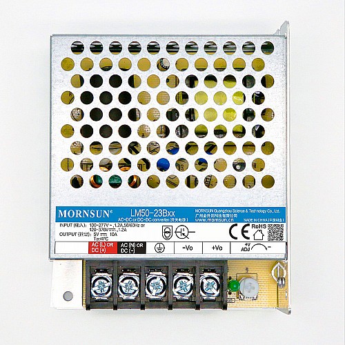 50W 15V 3.4A 85-305VAC/120-430VDC スイッチング電源