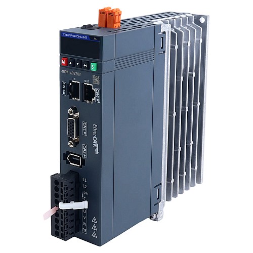 A6シリーズ 400W STO Safe Torque Off EtherCAT ACサーボモーターキット 3000rpm 1.27Nm 17ビット絶対エンコーダー IP67 - A6-EC400H2A1-M17-STO | StepperOnline