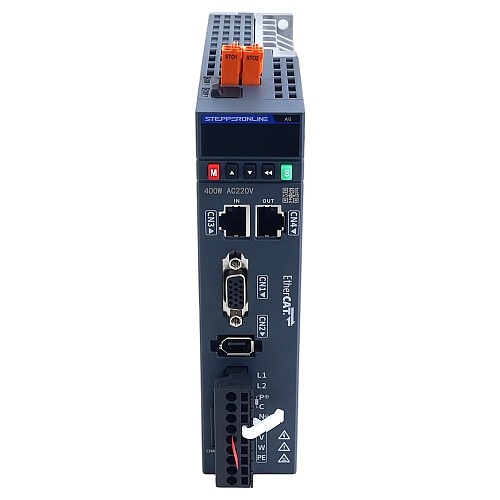 A6シリーズ 400W STO Safe Torque Off EtherCAT ACサーボモーターキット 3000rpm 1.27Nm 17ビット絶対エンコーダー IP67 - A6-EC400H2A1-M17-STO | StepperOnline