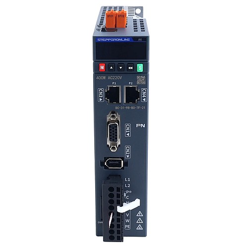 A6シリーズ 400W STO Safe Torque Off PROFINET ACサーボモーターキット 3000rpm 1.27Nm ブレーキ付 17ビット絶対エンコーダー IP67 - A6-PN400H2B1-M17-STO | StepperOnline