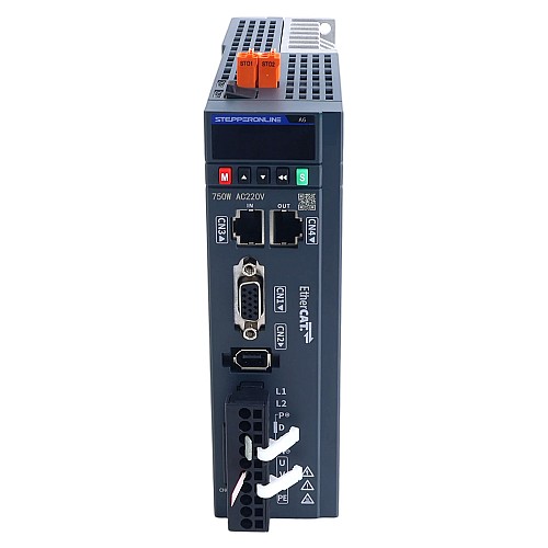 A6シリーズ 750W STO Safe Torque Off EtherCAT ACサーボモーターキット 3000rpm 2.39Nm ブレーキ付 17ビット絶対エンコーダー IP67 - A6-EC750H2B1-M17-STO | StepperOnline