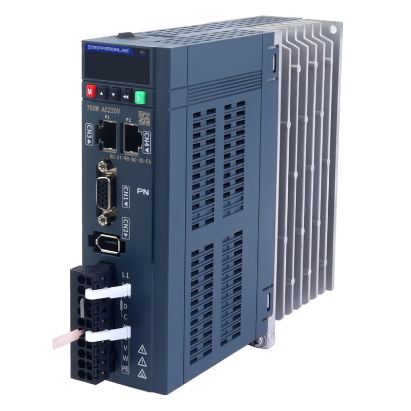 A6 シリーズ 750W PROFINET AC サーボ モーター キット 3000rpm 2.39Nm ブレーキ付き 17 ビット アブソリュート エンコーダー IP67 - A6-PN750H2B1-M17 | StepperOnline