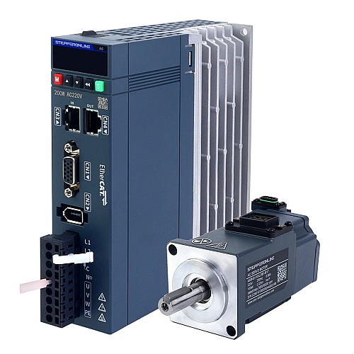 A6 シリーズ 100W EtherCAT AC サーボ モーター キット 3000rpm 0.32Nm ブレーキ付き 17 ビット アブソリュート エンコーダー IP67 - A6-EC100L2B1-M17 | StepperOnline