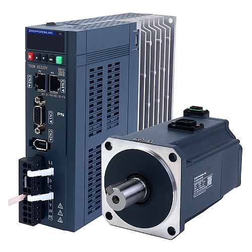 A6 シリーズ 750W PROFINET AC サーボ モーター キット 3000rpm 2.39Nm ブレーキ付き 17 ビット アブソリュート エンコーダー IP67 - A6-PN750H2B1-M17 | StepperOnline