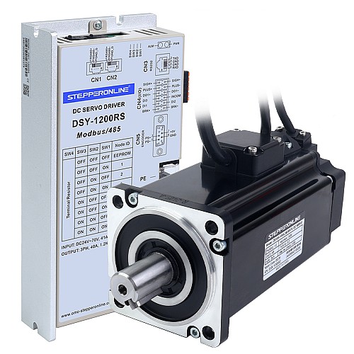 DSY シリーズ 1000W RS485 DC サーボ モーター 24-70VDC 3.20Nm ブレーキ付き 3000rpm 17 ビット インクリメンタル エンコーダー IP65 - DSY-RS1000L2B2-M17S | StepperOnline
