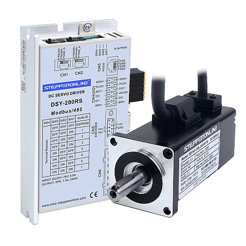 DSY シリーズ 100W RS485 DC サーボモーター 24-70VDC 0.318Nm 3000rpm 17 ビット インクリメンタル エンコーダー IP65 - DSY-RS100L2A2-M17S | StepperOnline DSY シリーズ 100W RS485 DC サーボモーター 24-70VDC 0.318Nm 3000rpm 17 ビット インクリメンタル エンコーダー IP65 - DSY-RS100L2A2-M17S | StepperOnline