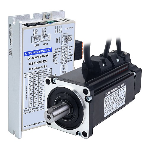 DSY シリーズ 400W RS485 DC サーボモーター 24-70VDC 1.27Nm ブレーキ付き 3000rpm 17 ビット インクリメンタル エンコーダー IP65 - DSY-RS400L2B2-M17S | StepperOnline