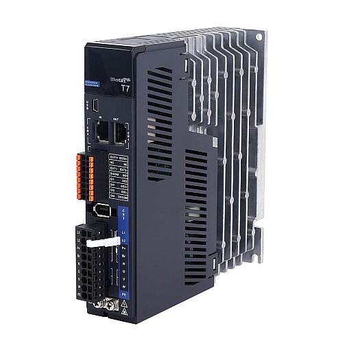 T7 シリーズ EtherCAT 400W  AC サーボ モーター キット 3000rpm 1.27Nm 23 ビット エンコーダー IP67 - T7-EC400H2A1-M23 | StepperOnline