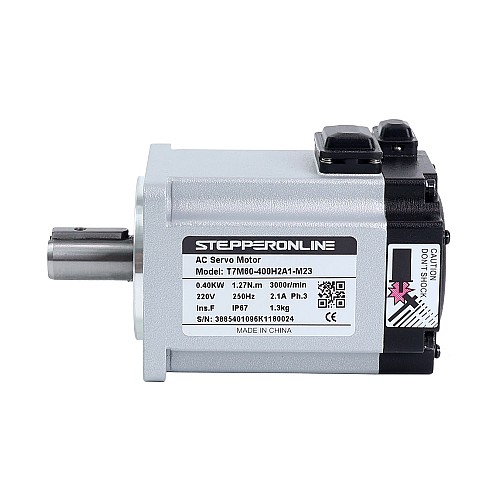 T7 シリーズ EtherCAT 400W  AC サーボ モーター キット 3000rpm 1.27Nm 23 ビット エンコーダー IP67 - T7-EC400H2A1-M23 | StepperOnline
