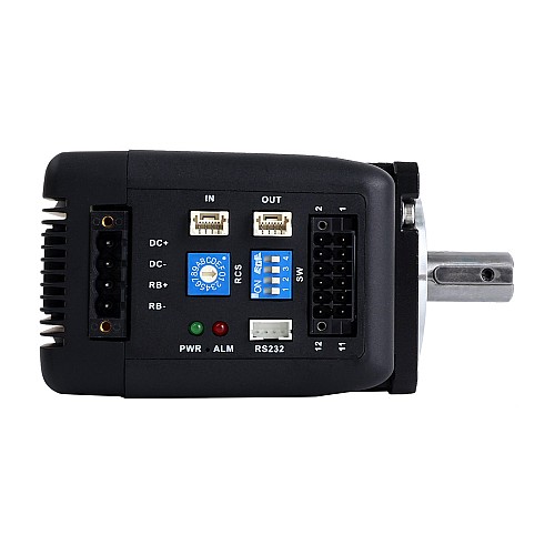 200W  統合 DC サーボ モーター 0.64Nm(90.63oz.in) 3000rpm 24-70VDC、Modbus RS485 搭載