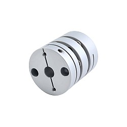 10mm - 14mm フレキシブルダブルディスクカップリング 44x50mm CNCステッピングモーターシャフトカプラー