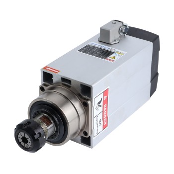 スクエアスピンドルモーター空冷380V4.5KW18000RPM300HzER32コレットCNCVFDモーター380VACスピンドル4ベアリング