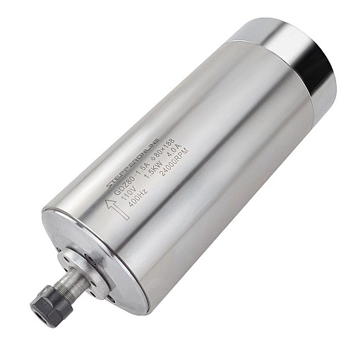 スピンドルモーター水冷110V1.5KW24000RPM400HzER11コレット木版フライス盤STEPPERONLINECNCVFDモーター110VACスピンドル