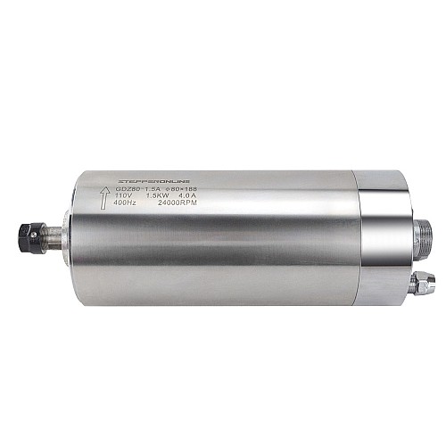 スピンドルモーター水冷110V1.5KW24000RPM400HzER11コレット木版フライス盤STEPPERONLINECNCVFDモーター110VACスピンドル