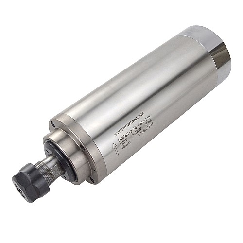 220V 2.2KW φΦ80x210mm 水冷スピンドルモーターと 3HP 2.2KW 12.5A 可変周波数ドライブキット