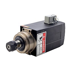 スクエアスピンドルモーター空冷110V1.5KW24000RPM400HzER20コレットCNCVFDモーター110VACスピンドル4ベアリング