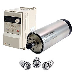 220V 1.5KW Φ80x193.5mm 空冷スピンドルモーターおよび 2HP 1.5KW 7.0A 可変周波数ドライブキット