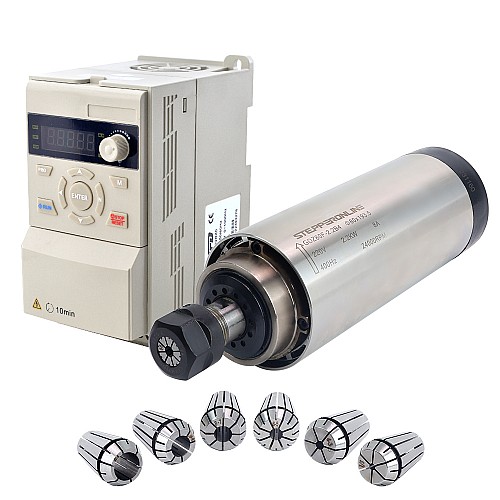 220V 2.2KW φ80x193.5mm 空冷スピンドルモーターと 3HP 2.2KW 12.5A 可変周波数ドライブキット