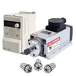 220V 1.5KW 80x73x175.5mm 空冷スピンドルモーターおよび 2HP 1.5KW 7.0A 可変周波数ドライブキット