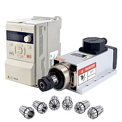 220V 2.2KW 80x73x193.5mm 空冷スピンドルモーターおよび 3HP 2.2KW 12.5A 可変周波数ドライブキット