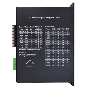 3相Nema34、42、52ステッピングモーター用デジタルステッピングドライバー2.1-11.7A 176-253VAC