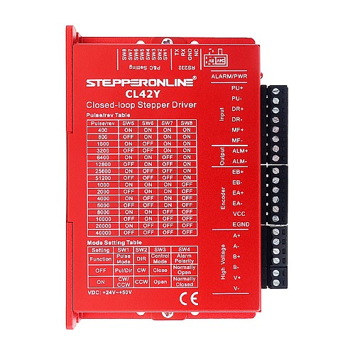Yシリーズ クローズドループステッピングモータードライバー V2.0 0-2.2A 24-50VDC Nema 17 ステッピングモーター用 - CL42Y-V20 | StepperOnline