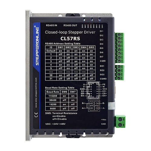 Modbus RS485 閉ループ ステッピング モーター ドライバー 0.1-7.0A 24-48VDC Modbus RS485 閉ループ ステッピング モーター ドライバー 0.1-7.0A 24-48VDC