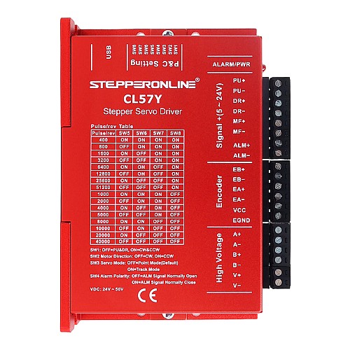 Y シリーズ クローズド ループ ステッピング ドライバ 0-7.0A 24-50VDC Nema 17、23、24 ステッピング モーター用