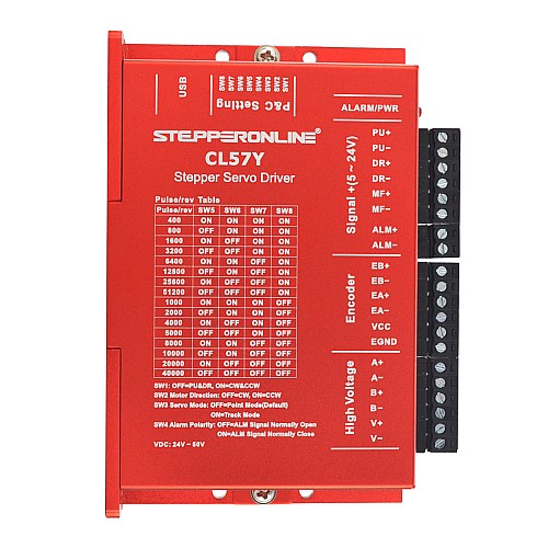 Y シリーズ クローズド ループ ステッピング ドライバ 0-7.0A 24-50VDC Nema 17、23、24 ステッピング モーター用