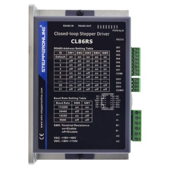 Modbus RS485 閉ループ ステッピング モーター ドライバー 2.1-8.0A 30-110VDC または 18-80VAC