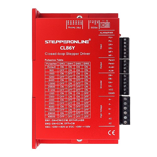 YSシリーズ 1軸 閉ループステッピングCNCキット V2.0 12.00Nm(1699.34oz.in) Nema 34 モーター(1.5mケーブル付き）＆電源 - 1-CLYS120-1M5-V20 | StepperOnline