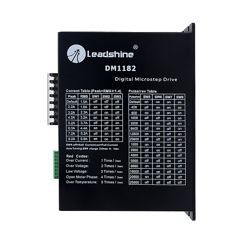 リードシャイン デジタルステッピングドライバ 0.5-8.2A 80-150VAC Nema 34, 42 ステッピングモーター用 - DM1182 | StepperOnline