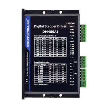 ステッピング モーター コントローラー 2 チャンネル 1.0-8.4A 20-40VDC 速度調整可能