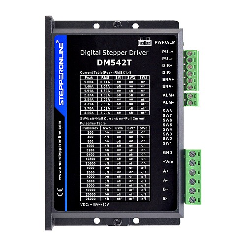 1 軸ステッパー CNC キット 1.9Nm(269oz.in) Nema 23 ステッパー モーター & ドライバー 1 軸ステッパー CNC キット 1.9Nm(269oz.in) Nema 23 ステッパー モーター & ドライバー