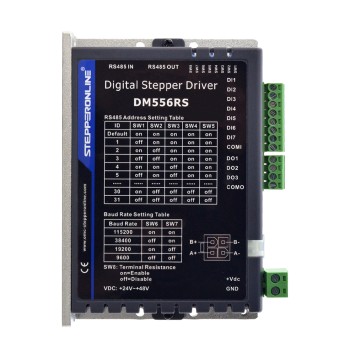 Modbus RS485 ステッピング ドライバ 0.1-5.6A 24-48VDC Nema 17、23、24 ステッピング モーター用