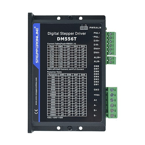 TS シリーズ 1 軸 3.0Nm(425oz.in) ステッパー CNC キット 4.2A Nema 23 ステッパー モーター & ドライバー DM556T