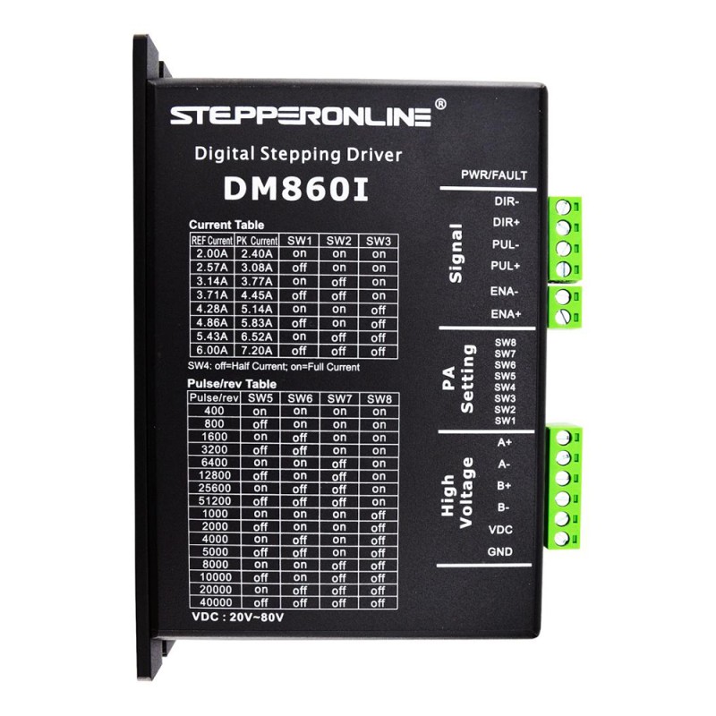 米国セール中 - 4 軸ステッピング CNC キット 8.0Nm(1132.89oz.in) Nema 34 ステッピングモーター & ドライバー & 60V 電源 - US-4-DM860I-S80 | StepperOnline