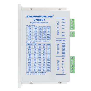 米国倉庫セール - Y シリーズ デジタル ステッピング ドライバ 2.4-7.2A AC18V-80V/DC 36V-110V Nema 34 モーター用