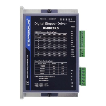 米国倉庫セール - Modbus RS485 ステッピング ドライバ 2.1-8.2A 18-80VAC または 30-110VDC Nema 34 ステッピング モーター用