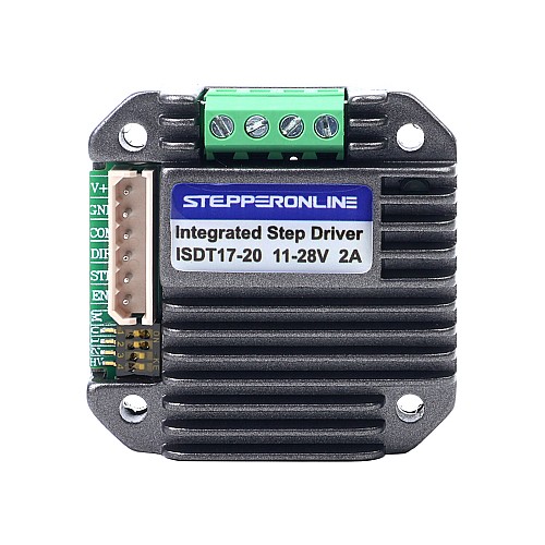 統合ステッピング モーター ドライバー 0.6 ～ 2.0A 11 ～ 28VDC 超静音バージョン NEMA 17 ステッピング モーター用 - ISDT17-20 | StepperOnline UK