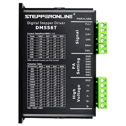 3 軸ステッピング CNC キット 3.0Nm(425oz.in) 4.2A Nema 23 ステッピング モーター & ドライバー DM556T & 48V 電源