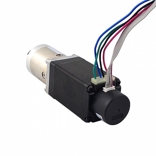 Nema11閉ループギヤードステッパーL=51mmギアRaio14:1エンコーダ300PPR Nema11閉ループギヤードステッパーL=51mmギアRaio14:1エンコーダ300PPR