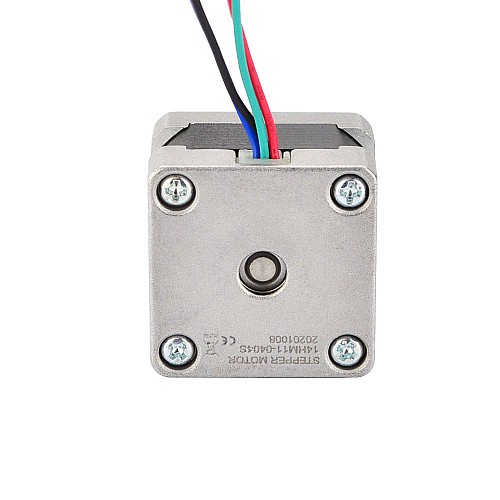 Nema 14 バイポーラ 0.9deg 11Ncm(15.58oz.in) 0.4A 35x35x28mm 4 ワイヤ