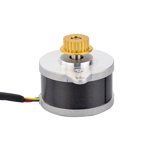 ラウンド Nema 14 0.9deg 9.5Ncm(13.5oz.in) 0.43A Φ36x21.5mm プーリー付き