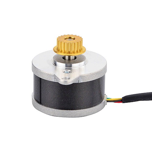 ラウンド Nema 14 0.9deg 9.5Ncm(13.5oz.in) 0.43A Φ36x21.5mm プーリー付き